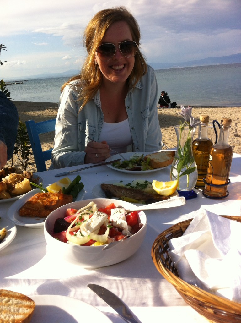 Lunch next to the sea...