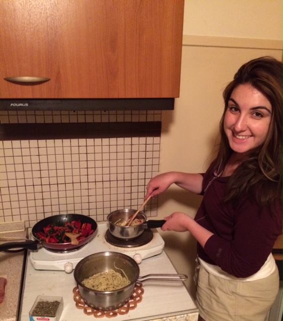 Making you proud, Mom! (Surprise, I'm making pasta!)